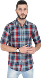 Men Checkered Casual Multicolor Shirt Grey Checks